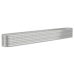 vidaXL Lit surélevé de jardin Acier galvanisé Argenté