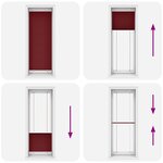 vidaXL Store plissé rouge bordeaux 80x200 cm largeur du tissu 79 4 cm