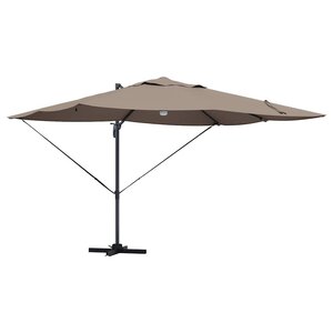 vidaXL Parasol Taupe 351 x 250 x 253 cm Polyester et Aluminium