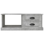 vidaXL Table basse Gris béton 90x50x35 cm Bois d'ingénierie