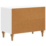 vidaXL Cabinet de chevet avec tiroir Blanc brillant 62 x 34 5 x 48 cm