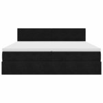 VidaXL Cadre de lit ottoman avec matelas noir 200x200cm velours