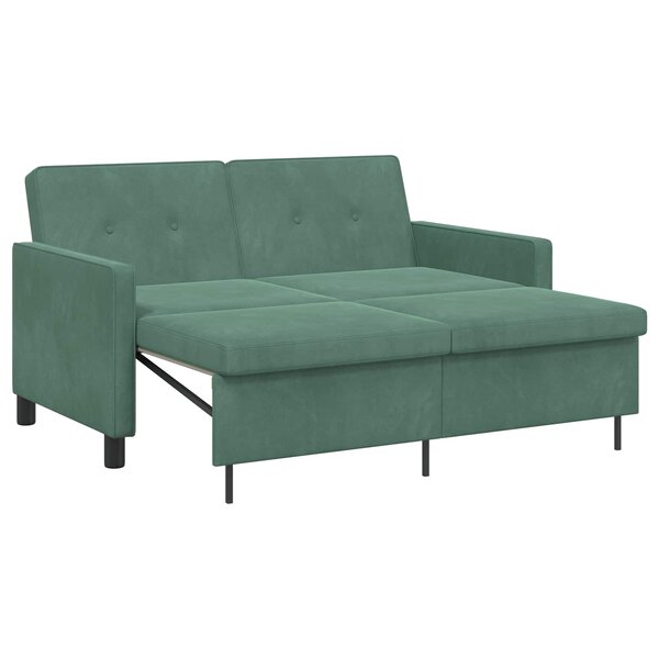 vidaXL Canapé-Lit Vert Mer Tissu