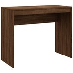 Bureau table poste de travail meuble d'ordinateur informatique étude chêne 90 x 40 x 72 cm bois d'ingénierie brun 02_0023626