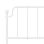 vidaXL Cadre de lit métal sans matelas et pied de lit blanc 193x203 cm