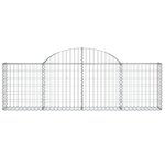 vidaXL Paniers à gabions arqués 40 Pièces 200x30x60/80 cm Fer galvanisé