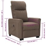 vidaXL Fauteuil Taupe Tissu