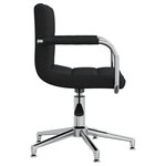vidaXL Chaise pivotante de bureau Noir Tissu