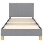 vidaXL Cadre de lit pour enfants avec tête de lit Gris clair tissu