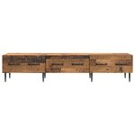 vidaXL Meuble TV Bois ancien 147 x 34 5 x 30 cm Bois d'ingénierie