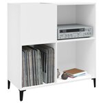 vidaXL Armoire à disques blanc 84 5x38x89 cm bois d'ingénierie