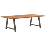 vidaXL Table à manger marron clair bois de chêne massif rectangulaire