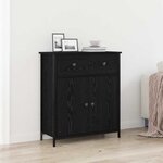 vidaXL Buffet avec tiroir Chêne noir 70 x 30 x 80 cm Bois d'ingénierie