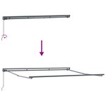 vidaXL Auvent Rétractable Bleu Marine 400x300 cm