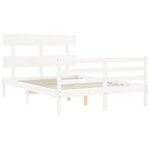 vidaXL Cadre de lit sans matelas blanc 120x200 cm bois massif