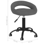 vidaXL Chaises pivotantes à manger lot de 4 gris foncé velours