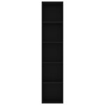 vidaXL Bibliothèque Noir 40x30x189 cm Bois d’ingénierie