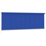 vidaXL Store roulant d'extérieur 400x140 cm Bleu PEHD