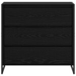vidaXL Buffet Chêne noir 79 x 36 x 75.5 cm Bois d'ingénierie