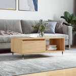 vidaXL Table basse Chêne sonoma 90x50x36 5 cm Bois d'ingénierie