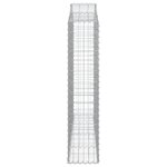 vidaXL Paniers à gabions arqués 6 Pièces 200x30x140/160 cm Fer galvanisé