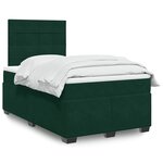 vidaXL Sommier à lattes de lit avec matelas vert foncé 120x190 cm