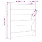 vidaXL Armoire à chaussures murale chêne Sonoma bois d'ingénierie