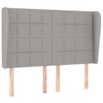 vidaXL Sommier à lattes de lit avec matelas Gris clair 140x200cm Tissu