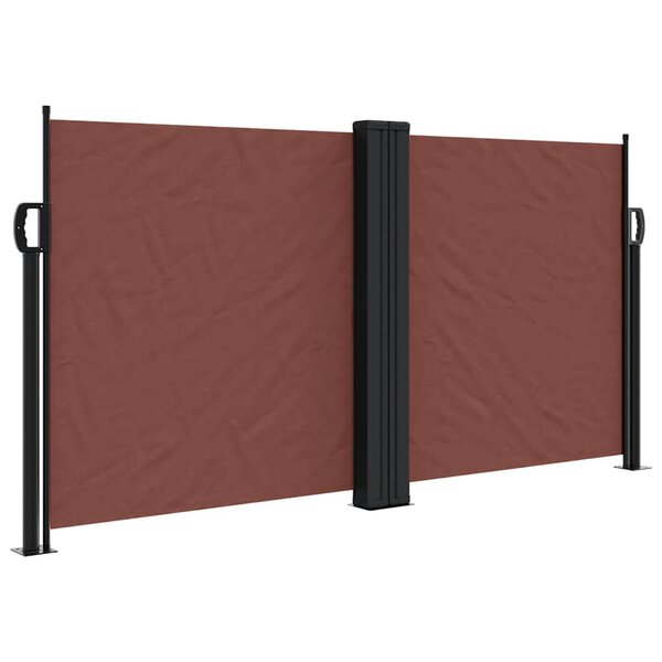 vidaXL Auvent latéral rétractable marron 120x1000 cm