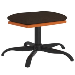 vidaXL Repose-pied Marron 60x60x36 cm Tissu et similicuir