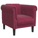 vidaXL Ensemble de canapés 3 Pièces rouge bordeaux velours