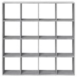 vidaXL Bibliothèque sonoma gris 137 5x29x137 5 cm bois d'ingénierie
