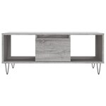 vidaXL Table basse Sonoma gris 90x50x36 5 cm Bois d'ingénierie