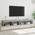 vidaXL Meubles TV avec lumières LED 2 Pièces sonoma gris 100x30x30 cm