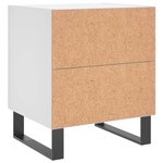 vidaXL Tables de chevet 2 Pièces blanc 40x35x47 5 cm bois d’ingénierie