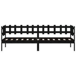vidaXL Lit de jour Noir 80x200 cm Bois de pin massif