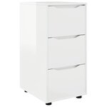 vidaXL Armoire de rangement Blanc brillant 40 x 48 x 81 cm