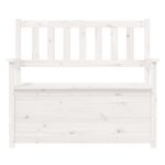 vidaXL Banc Blanc 112 5x51 5x96 5 cm Bois de pin massif