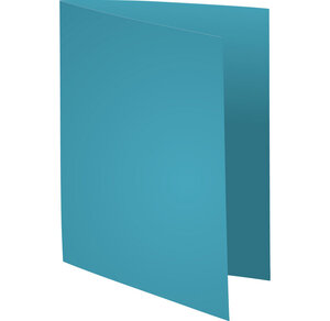 Paquet 100 chem Foldyne180 bord décalé bleu EXACOMPTA