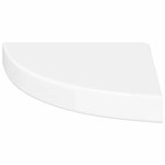 vidaXL Étagère d'angle flottante Blanc brillant 25 x 25 x 3 8 cm MDF