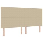 vidaXL Tête de lit LED Vert gris 200 cm Tissu en velours côtelé