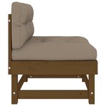 vidaXL Canapés centraux avec coussins 2 Pièces marron miel