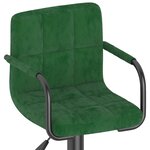 vidaXL Tabouret de bar Vert foncé Velours