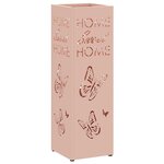 vidaXL Porte-parapluie Rose 15 5 x 15 5 x 49 cm Métal