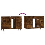 vidaXL Armoire salle de bain chêne fumé 80x33x60cm bois d'ingénierie