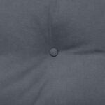 vidaXL Coussin de Dos Gris foncé 200 x 24 x 50 cm Velours