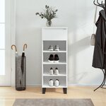 vidaXL Armoire à chaussures Blanc brillant 40x36x105cm Bois ingénierie