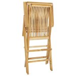 vidaXL Ensemble à manger d'extérieur 5Pièces Bois solide de teck