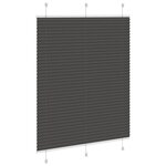 vidaXL Store plissé noir 110x150 cm largeur du tissu 109 4cm polyester