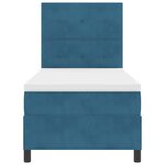 vidaXL Lit à ressorts avec matelas Bleu foncé 90 x 200 cm Velours